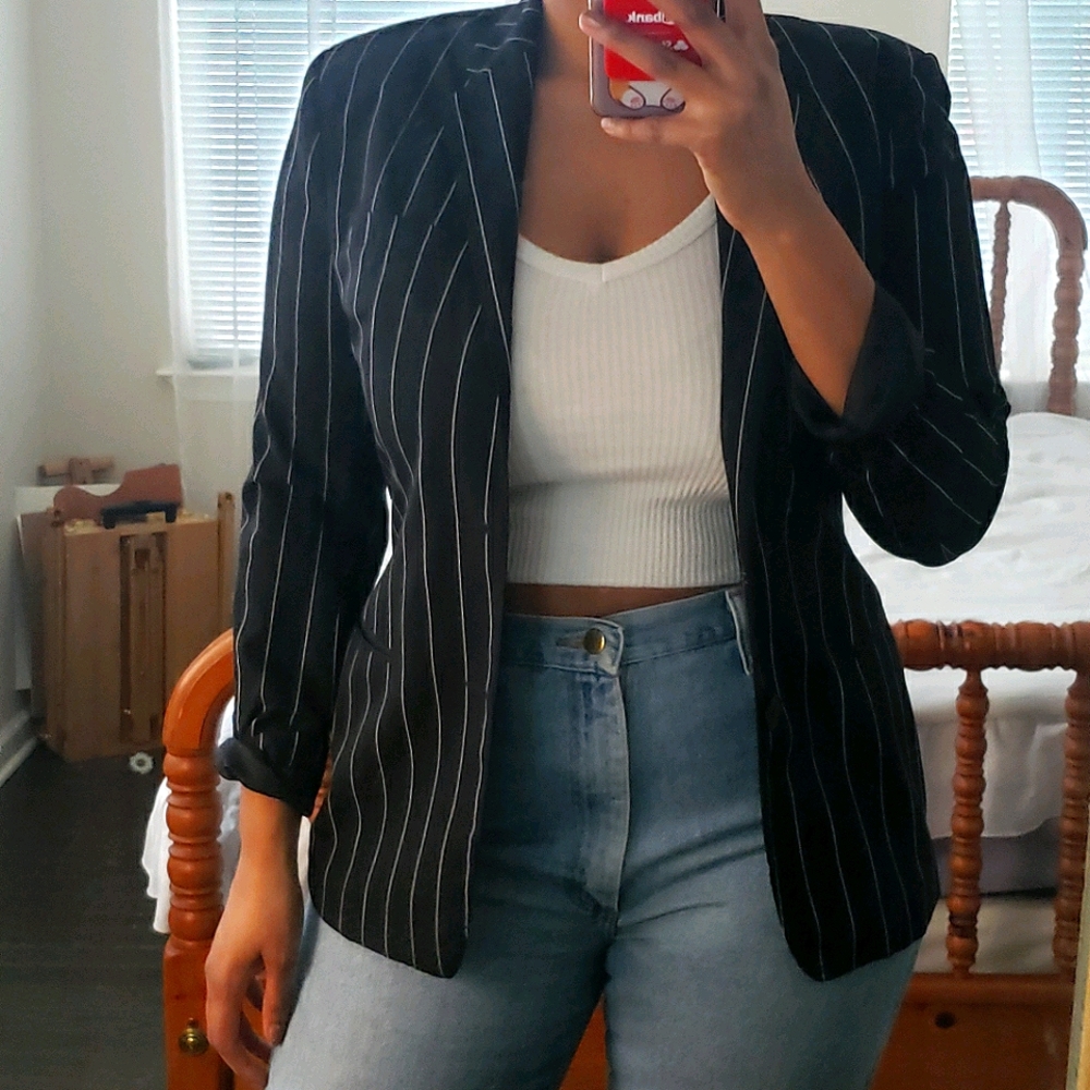 Pinstripe Blazer